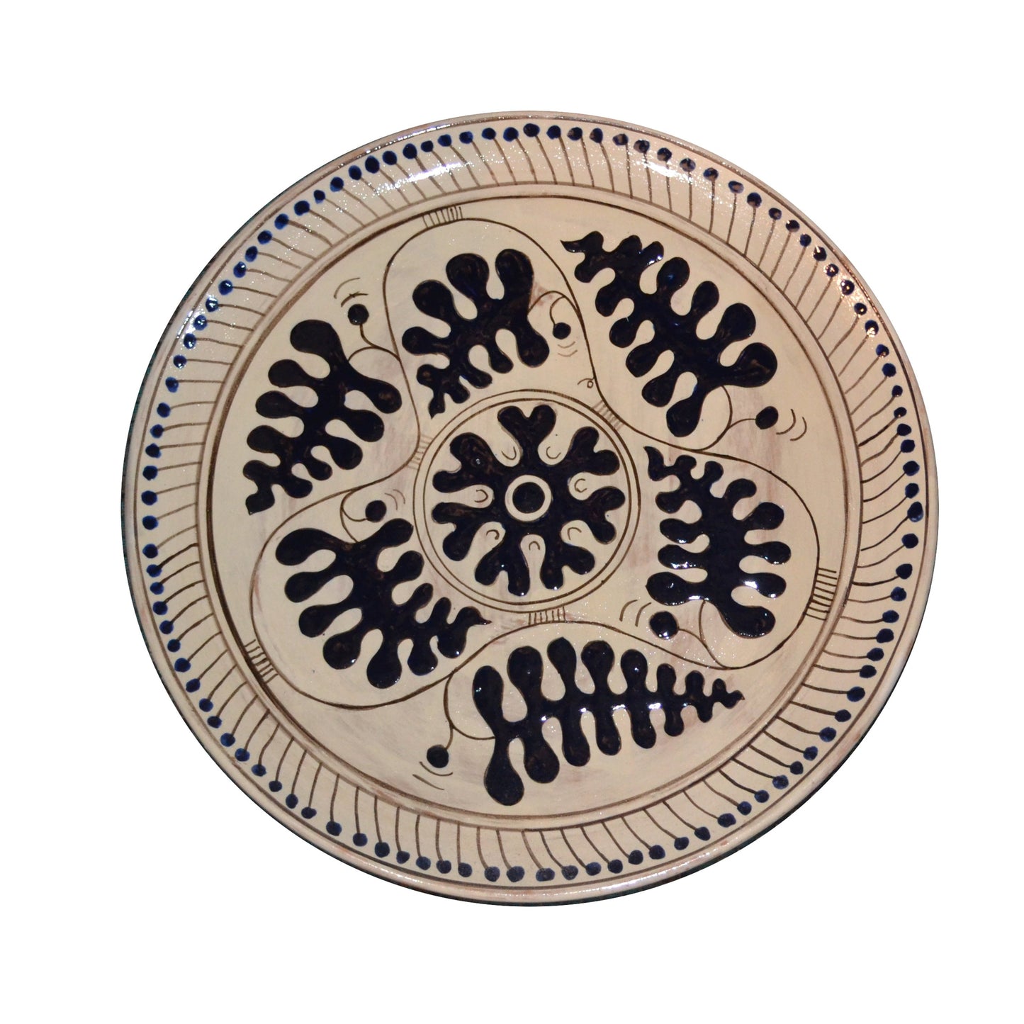 ZAFFERA DECORATIVE PLATE: OAK LEAVES